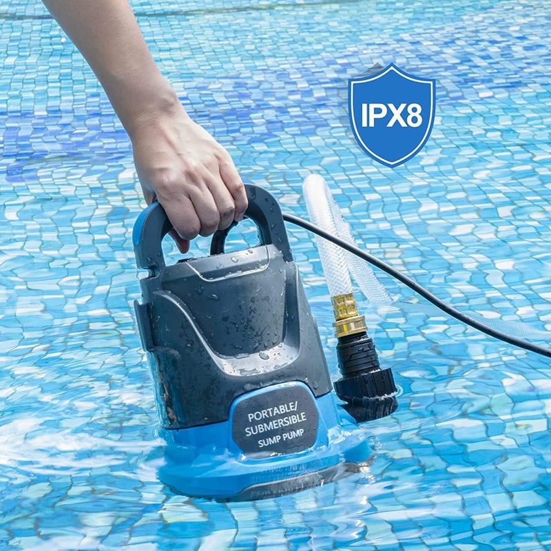 PANRANO Sump Pump 1.1HP Submersible Clean/Slight Dirty Water Draining Pump 4700GPH Electric Portable Transfer Water Pump for Swimming Pool Tubs Garden Pond - Image 2